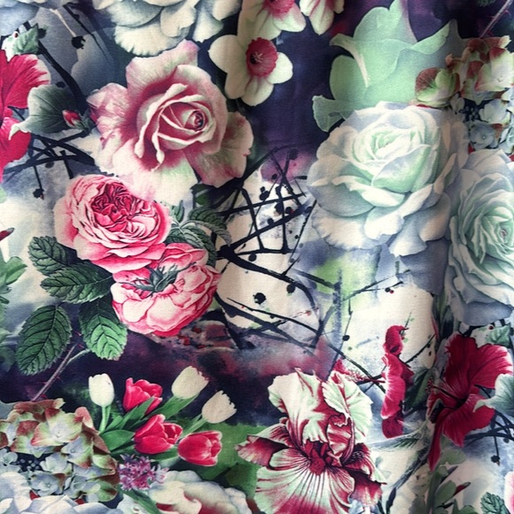 Miss Charm Blue Roses Dress - Picture 2 of 5